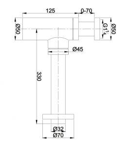 Сифон для раковины Omnires матовое золото A186GLB